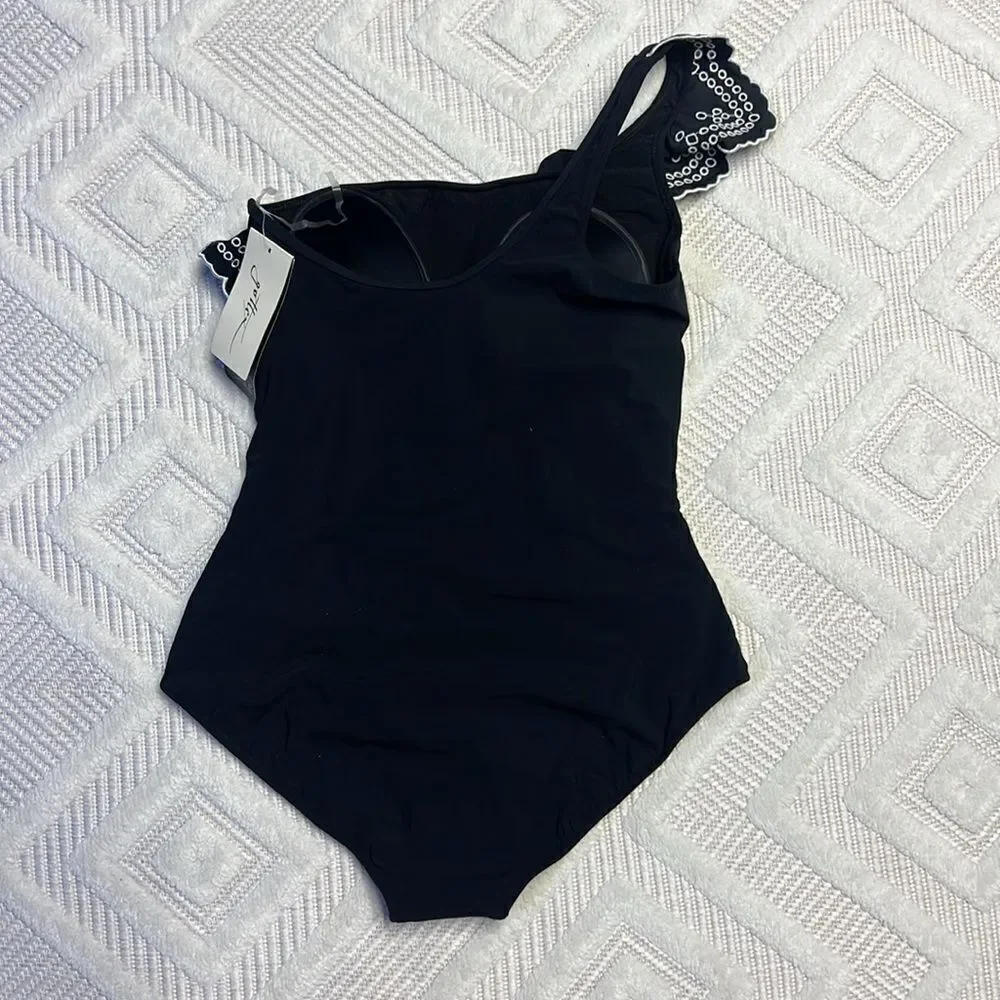 PROFILE BY GOTTEX LOLA RUFFLE ONE SHOULDER ONE PIECE SWIMSUIT